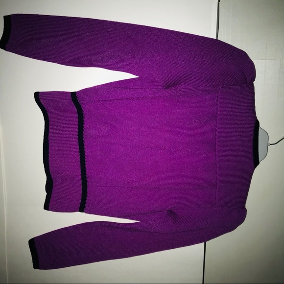 St John Knit Top Magenta Black Saks Fifth Avenue - Picture 5 of 16